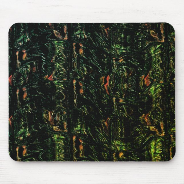 Baumrinde unter grünem Hammerglas Mousepad (Vorne)