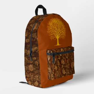Baumrinden-Design-Rucksack Bedruckter Rucksack