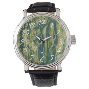 Baumrindetarnungsmuster Armbanduhr