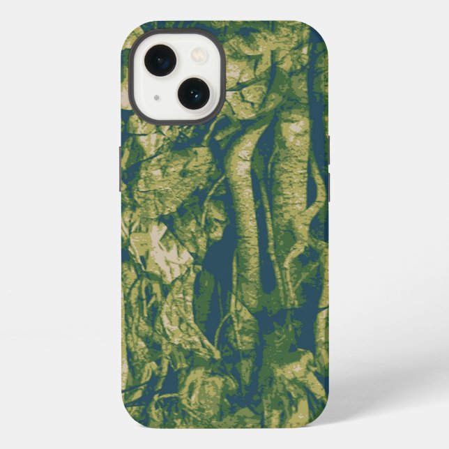 Baumrindetarnungsmuster iPhone Hülle (Rückseite)
