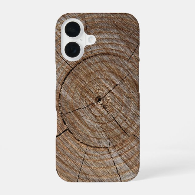 Baumringe iPhone 16 Hülle (Rückseite)