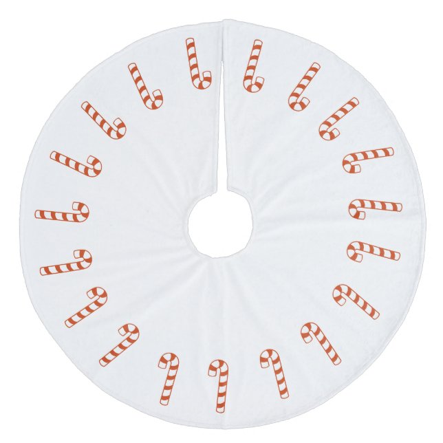 Baumrock - Candy Canes Fleece Weihnachtsbaumdecke (Vorderseite)