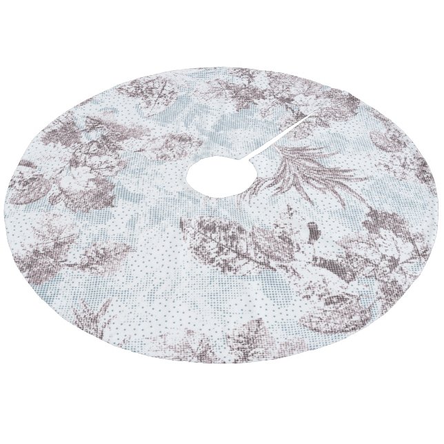 Baumrock Fleece Weihnachtsbaumdecke (Schrägansicht)