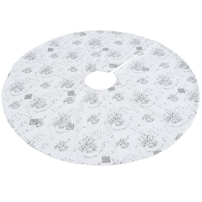 Baumrock Fleece Weihnachtsbaumdecke (Schrägansicht)