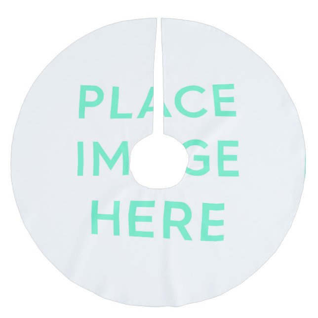 Baumrock, gebürstetes Polyester Polyester Weihnachtsbaumdecke (Vorderseite)