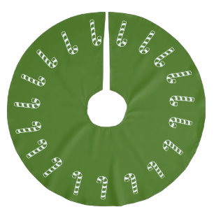 Baumrock - grüne Süßigkeiten Polyester Weihnachtsbaumdecke