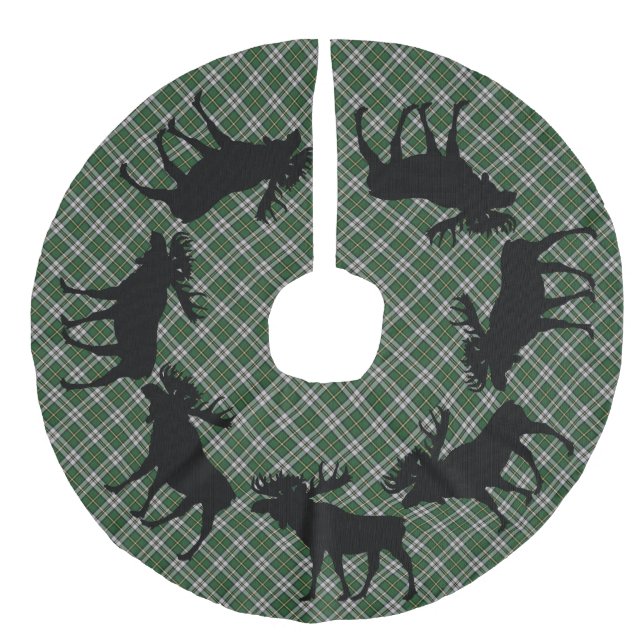 Baumrock Weihnachtskap bretonische Tartanelche Leinenimitat Weihnachtsbaumdecke (Vorderseite)