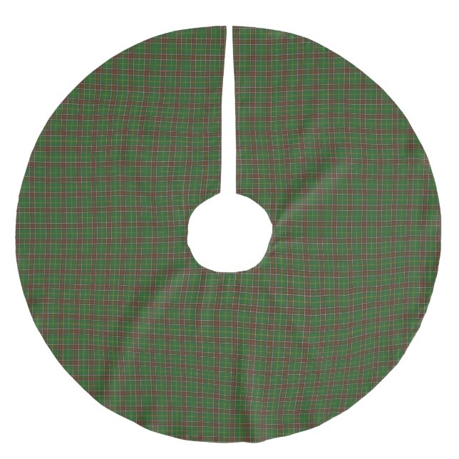 Baumrock Weihnachtsneufundlandtartan Polyester Weihnachtsbaumdecke (Vorderseite)