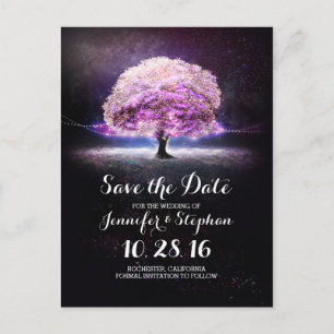 Baumromantik Save the Date Postkarte
