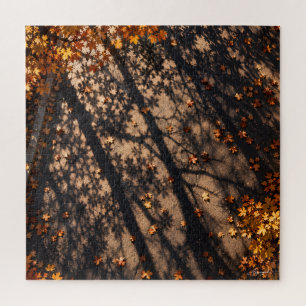 Baumschatten-Gitter-Pflaster-Fotografie Puzzle