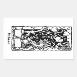 Baumschild-Urglas Rechteckiger Aufkleber