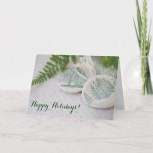 Baumschmuck auf alter Handschrift Feiertagskarte