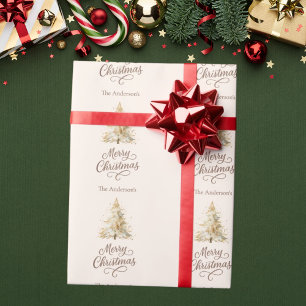 Baumschneecreme mocha Weihnachten Geschenkpapier