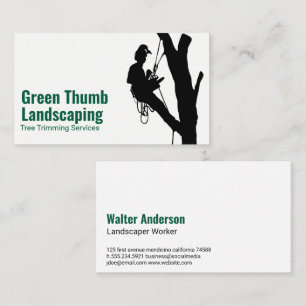 Baumschneiden auf Bäumen   Landflucht Visitenkarte