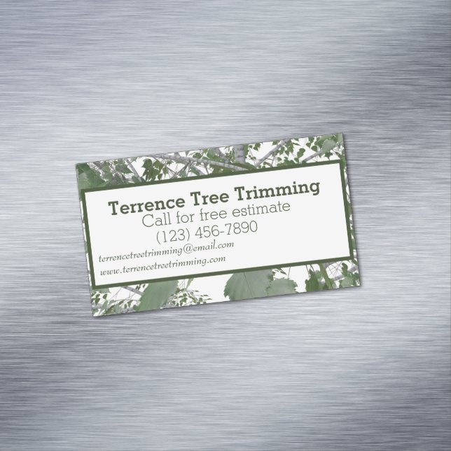 Baumschneiden Magnetische Visitenkarte (Beispiel)