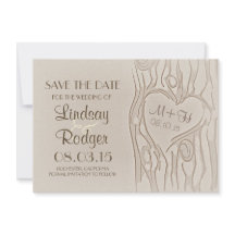 Baumschnitzerei rustikal speichern Sie die Datumsk