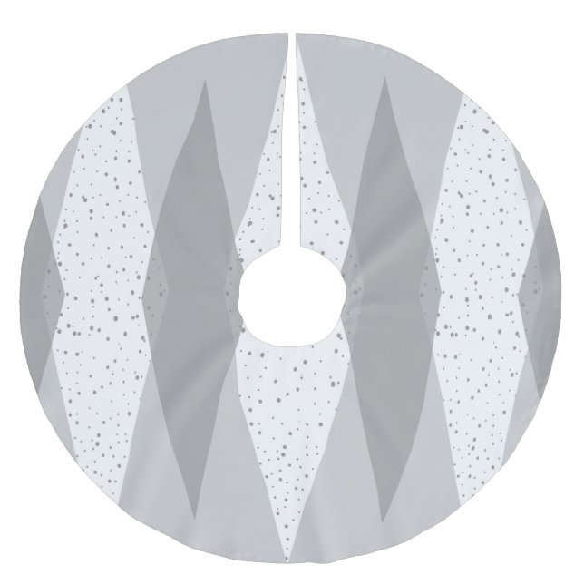 Baumskirt im Mid-Century-Modern-Stil mit grauem Ar Polyester Weihnachtsbaumdecke (Vorderseite)
