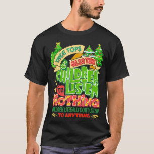 Baumspitzen Und Kinder Glänzen Zu Nichts Weihnacht T-Shirt