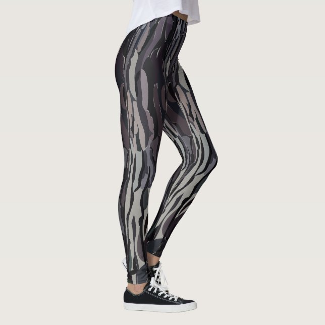 Baumstamm-Hintergrundmuster Leggings (Rechts)