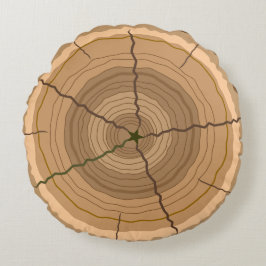 Baumstamm Rundes Kissen