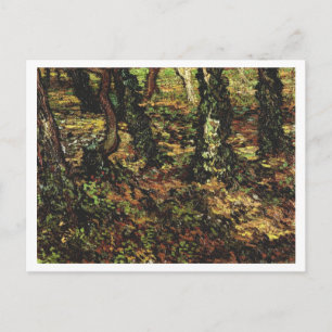 Baumstämme mit Efeu, Van Gogh Fine Art Postkarte