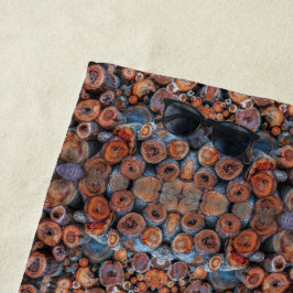 Baumstammstapel Muster Fotografie Strandtuch