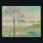 Baumständer Puzzle<br><div class="desc">Baum Stand II von Jennifer Goldberger. Enthält Bäume in gedämpften Farben vor einem grünen Hintergrund.</div>