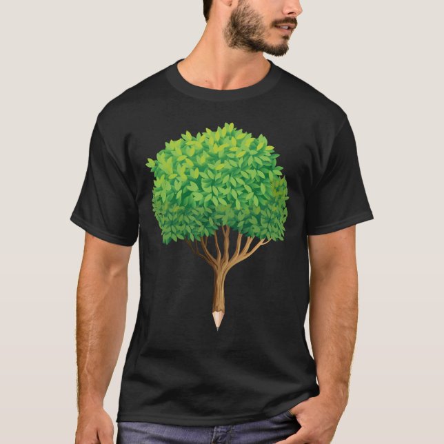 Baumstift Inspiration Natur Lover Artist T-Shirt (Vorderseite)
