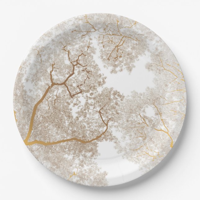 Baumstruktur Karte 1 Pappteller (Vorderseite)