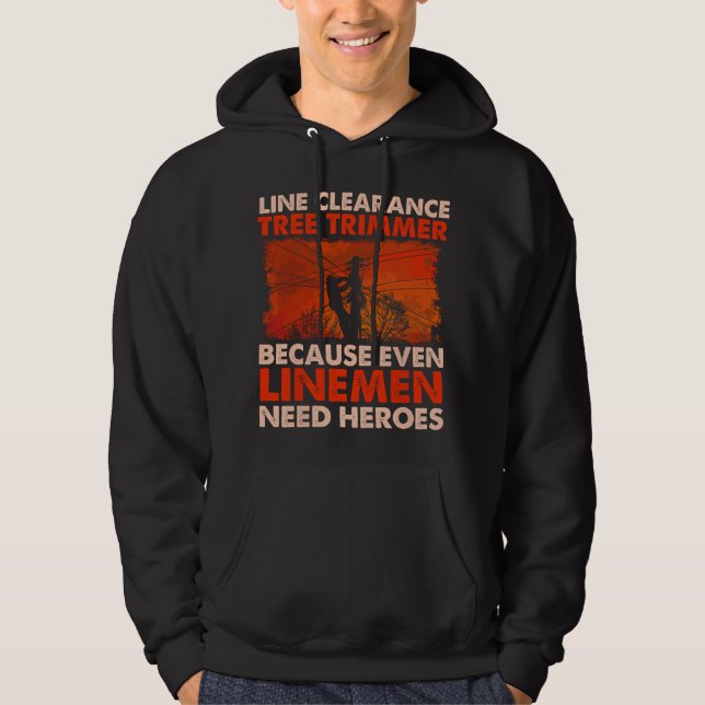 Baumtrimmer für Leitungsfreimachung - Baumpfleger  Hoodie (Vorderseite)