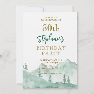 Baumwald Berg 80. Geburtstag Einladungen