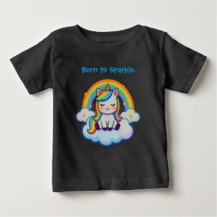 Baumwoll-Shirt - Trendiges Einhorn Baby T-shirt