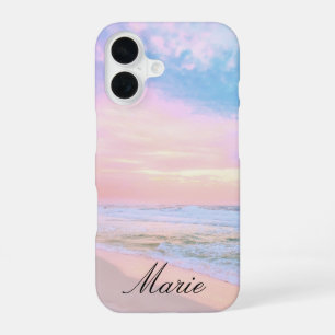 Baumwoll Zucker Florida Strand Sonnenaufgang Name iPhone 16 Hülle