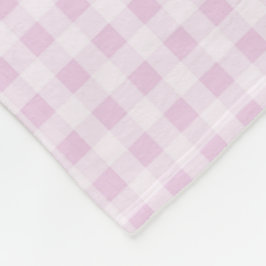 Baumwoll Zuckerwatte Pink Gingham Fleecedecke