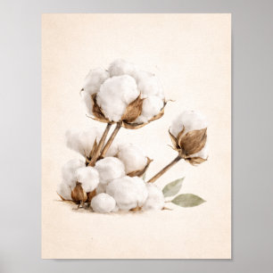 Baumwoll-Zweig-Wandkunst Minimalistische neutral Poster