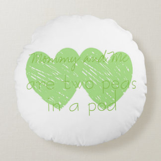 Baumwollbaby-Mama und ich kundenspezifisches Rundes Kissen