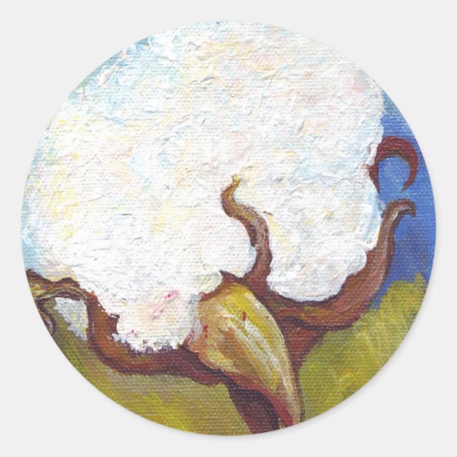 BaumwollBolzen aus MS Runder Aufkleber (Vorderseite)