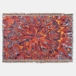 Baumwolldecke mit einem farbenfrohen Wirbel-Design Decke