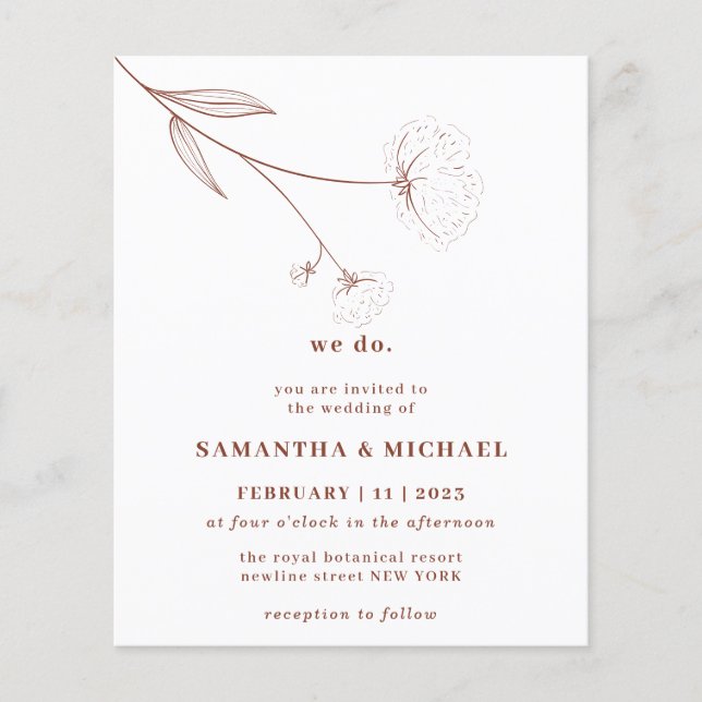 Baumwolle Blume Terracotta Budget Botanische wir t Flyer (Vorne)