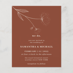 Baumwolle Blume Terracotta Haushalt braun wir tun Flyer