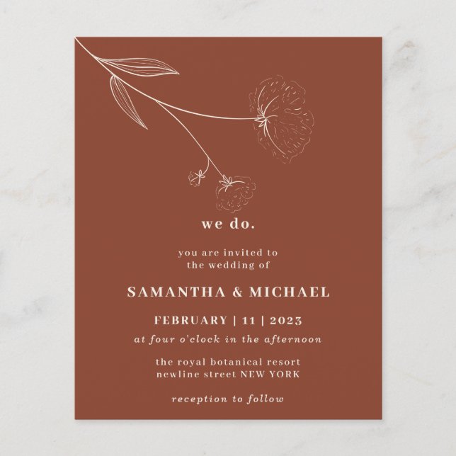 Baumwolle Blume Terracotta Haushalt braun wir tun Flyer (Vorne)