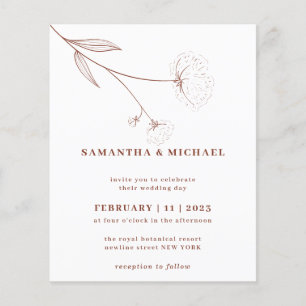 Baumwolle Blumen Herbst Haushalt Terracotta Indie Flyer