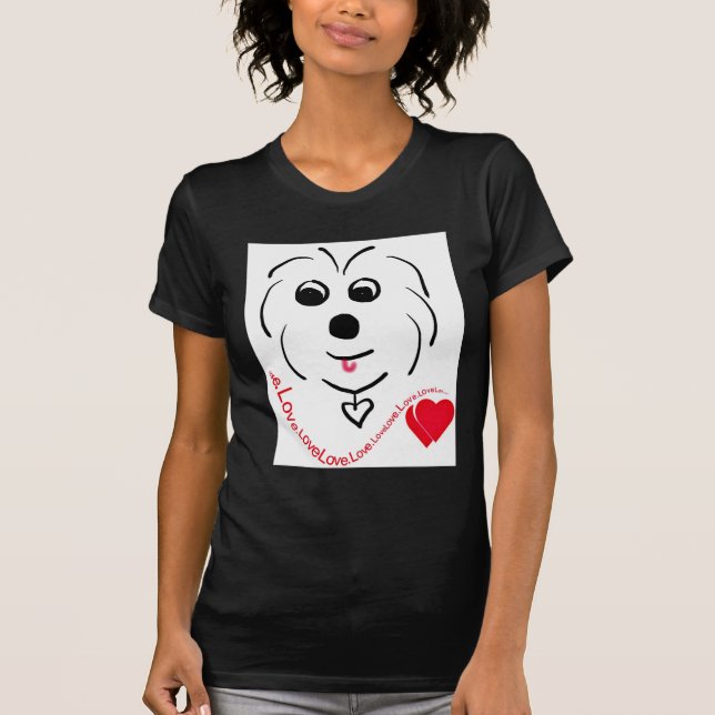Baumwolle de Tulear Love T-Shirt (Vorderseite)
