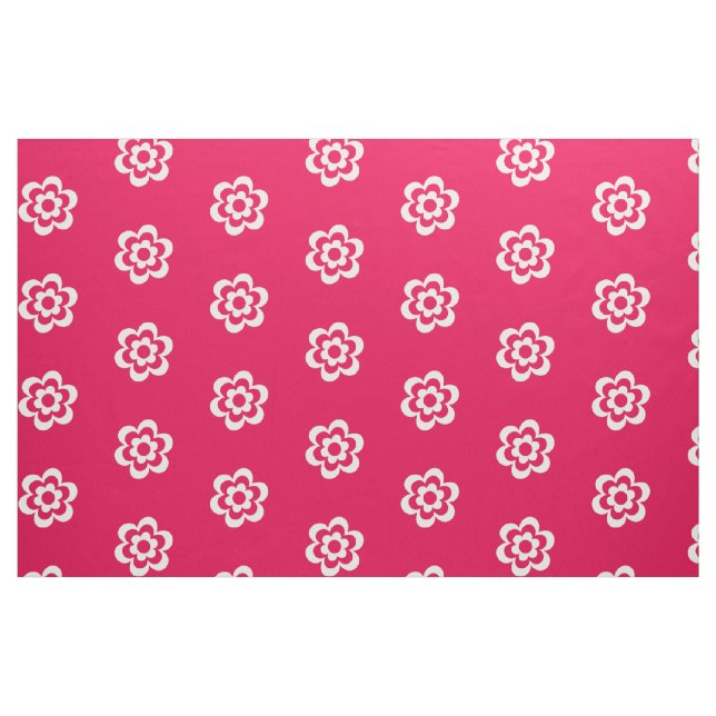Baumwolle mit roter Bettdecke und weißer Blume Stoff (Fat Quarter (45,7 x 55,9 cm))
