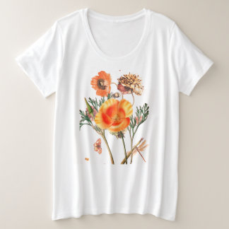 BAUMWOLLE PLUS-GRÖSSE T - SHIRT MIT KOPFEN