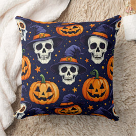 Baumwolle Schädel und Pumpkin Kissen