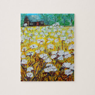 Baumwolle stellt hinteres Zuhause auf Puzzle