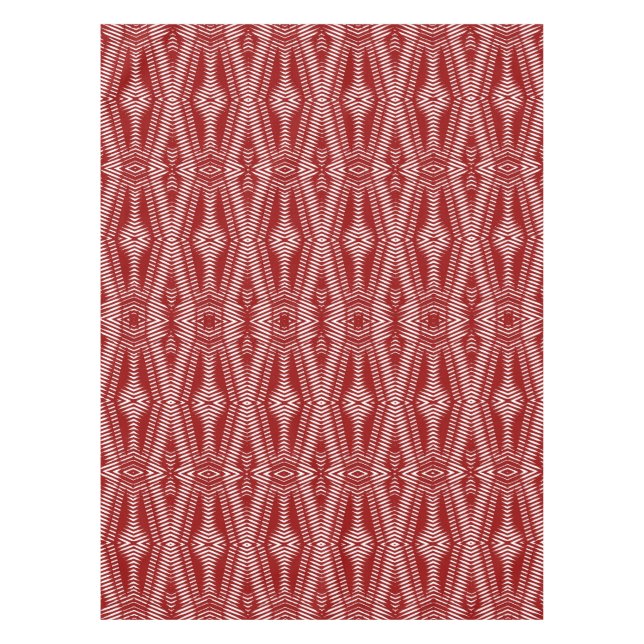 Baumwolle Tischdecken, rotes Stoffmuster 52"x70" Tischdecke (Vorderseite)