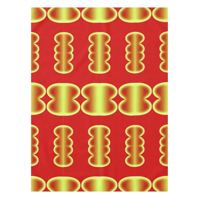 Baumwolle Tischtuch, rotes, 52"x70" Muster Tischdecke (Vorderseite)