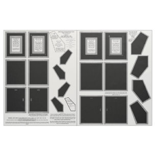 Baumwollgewebe 2 Schwarze Fotorahmen 12x18 nähen M Stoff